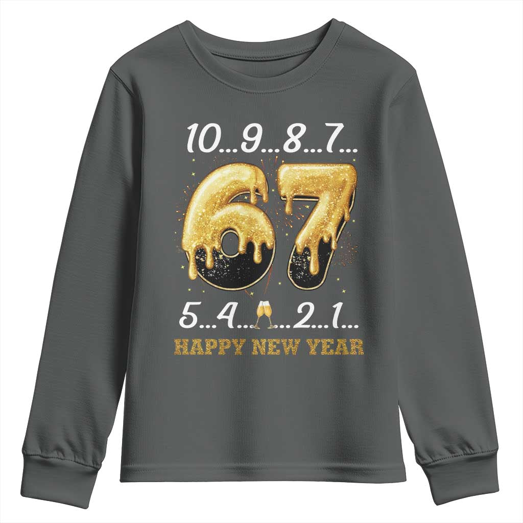 67 Six Seven Meme Youth Sweatshirt Happy New Year 2026 - Wonder Print Shop