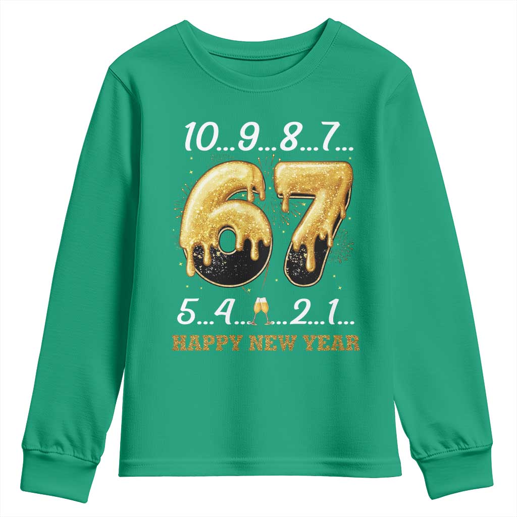 67 Six Seven Meme Youth Sweatshirt Happy New Year 2026 - Wonder Print Shop