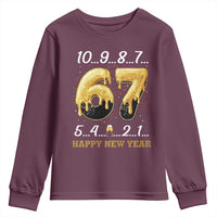 67 Six Seven Meme Youth Sweatshirt Happy New Year 2026 - Wonder Print Shop