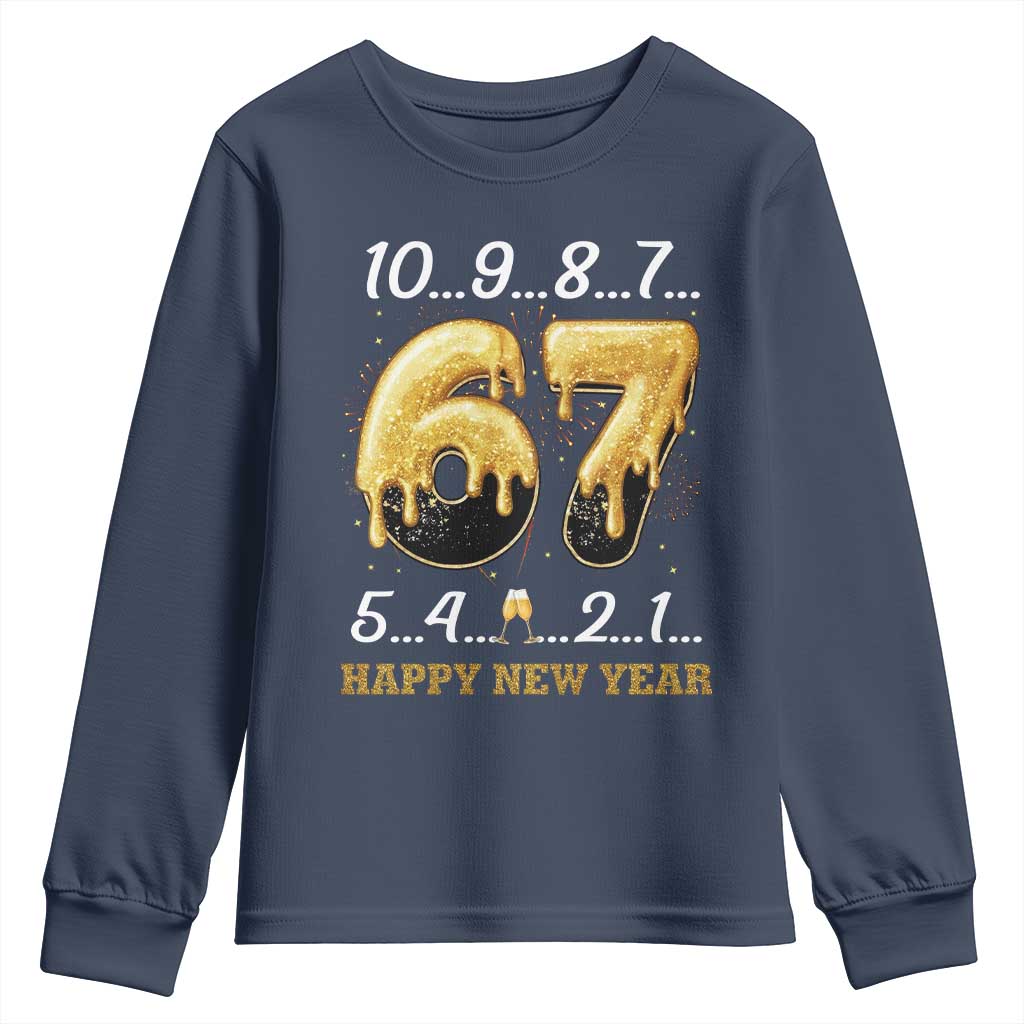 67 Six Seven Meme Youth Sweatshirt Happy New Year 2026 - Wonder Print Shop