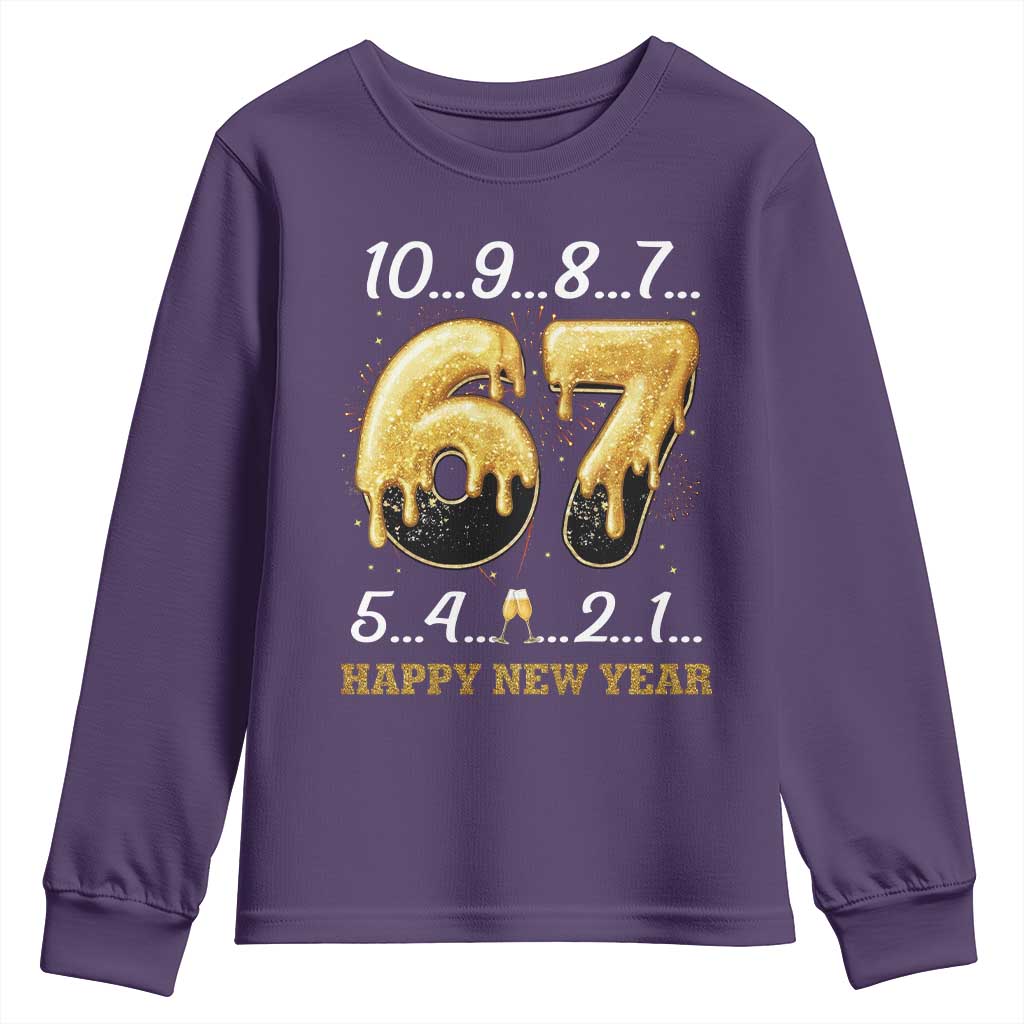 67 Six Seven Meme Youth Sweatshirt Happy New Year 2026 - Wonder Print Shop