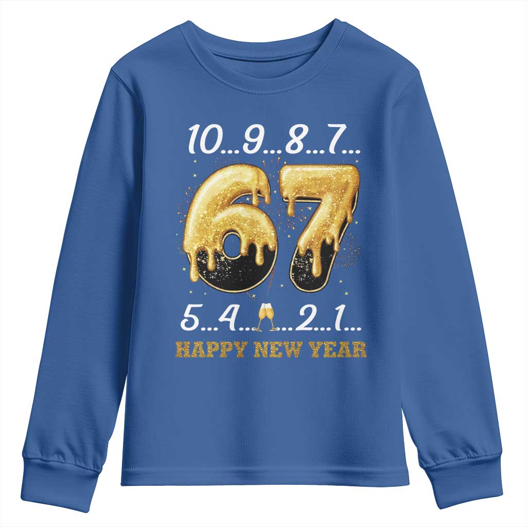 67 Six Seven Meme Youth Sweatshirt Happy New Year 2026 - Wonder Print Shop