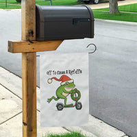 Off To Cause A Kerfuffle Garden Flag Funny Frog Christmas Meme Weirdcore - Wonder Print Shop