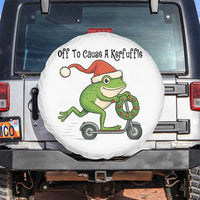 Off To Cause A Kerfuffle Spare Tire Cover Funny Frog Christmas Meme Weirdcore - Wonder Print Shop
