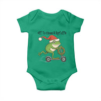 Off To Cause A Kerfuffle Baby Onesie Funny Frog Christmas Meme Weirdcore - Wonder Print Shop