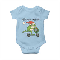 Off To Cause A Kerfuffle Baby Onesie Funny Frog Christmas Meme Weirdcore - Wonder Print Shop