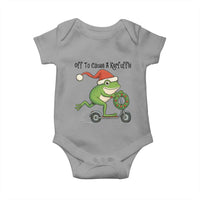 Off To Cause A Kerfuffle Baby Onesie Funny Frog Christmas Meme Weirdcore - Wonder Print Shop