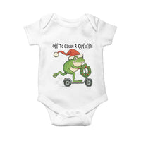 Off To Cause A Kerfuffle Baby Onesie Funny Frog Christmas Meme Weirdcore - Wonder Print Shop