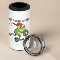 Off To Cause A Kerfuffle 4 in 1 Can Cooler Tumbler Funny Frog Christmas Meme Weirdcore - Wonder Print Shop