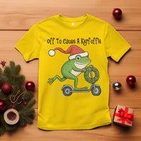 Off To Cause A Kerfuffle T Shirt Funny Frog Christmas Meme Weirdcore - Wonder Print Shop
