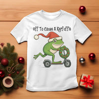 Off To Cause A Kerfuffle T Shirt Funny Frog Christmas Meme Weirdcore - Wonder Print Shop