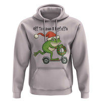 Off To Cause A Kerfuffle Hoodie Funny Frog Christmas Meme Weirdcore - Wonder Print Shop