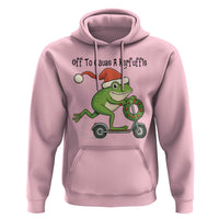 Off To Cause A Kerfuffle Hoodie Funny Frog Christmas Meme Weirdcore - Wonder Print Shop
