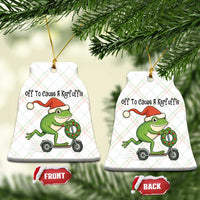 Off To Cause A Kerfuffle Ceramic Ornament Funny Frog Christmas Meme Weirdcore - Wonder Print Shop
