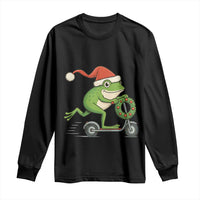 Off To Cause A Kerfuffle Long Sleeve Shirt Funny Frog Christmas Meme Weirdcore - Wonder Print Shop