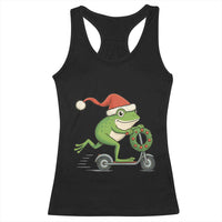 Off To Cause A Kerfuffle Racerback Tank Top Funny Frog Christmas Meme Weirdcore - Wonder Print Shop