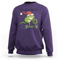 Off To Cause A Kerfuffle Sweatshirt Funny Frog Christmas Meme Weirdcore - Wonder Print Shop