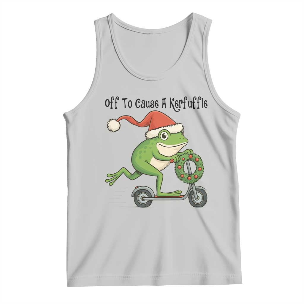 Off To Cause A Kerfuffle Tank Top Funny Frog Christmas Meme Weirdcore - Wonder Print Shop