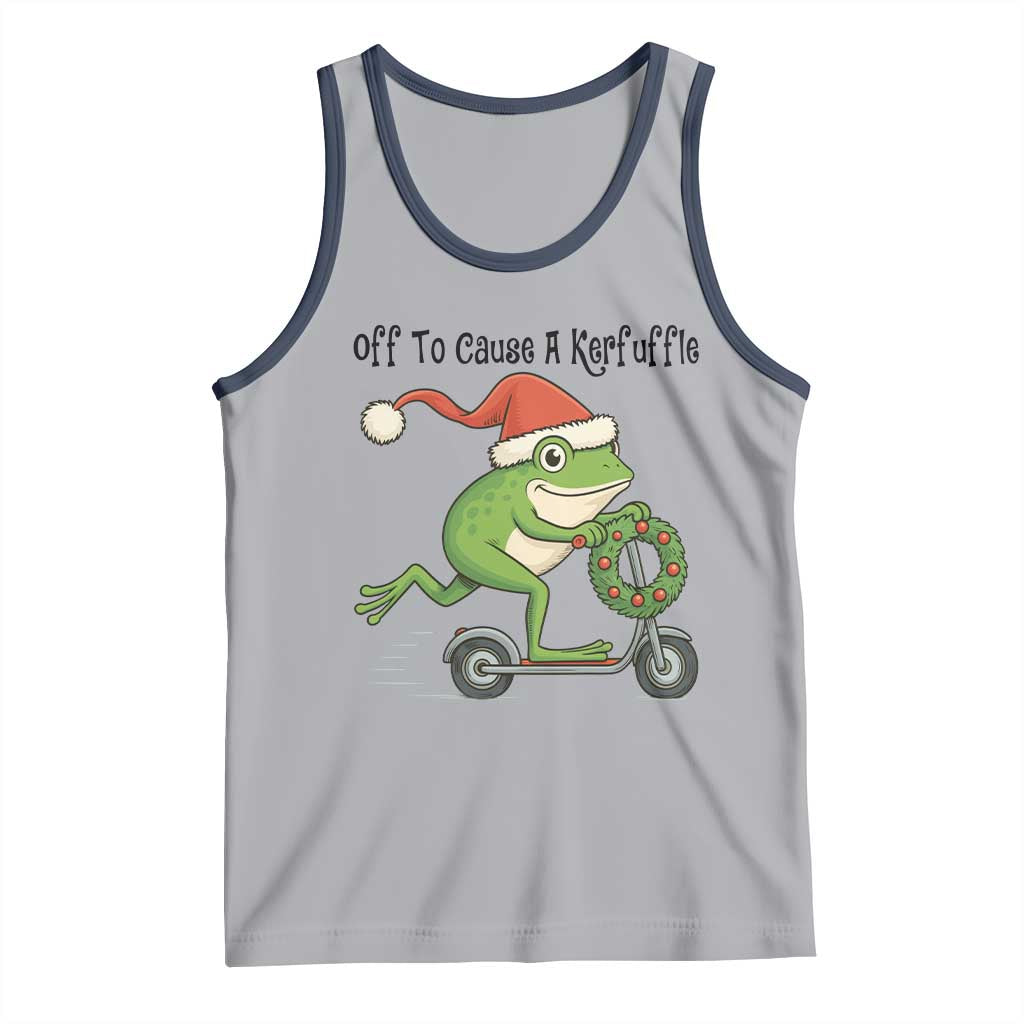 Off To Cause A Kerfuffle Tank Top Funny Frog Christmas Meme Weirdcore - Wonder Print Shop
