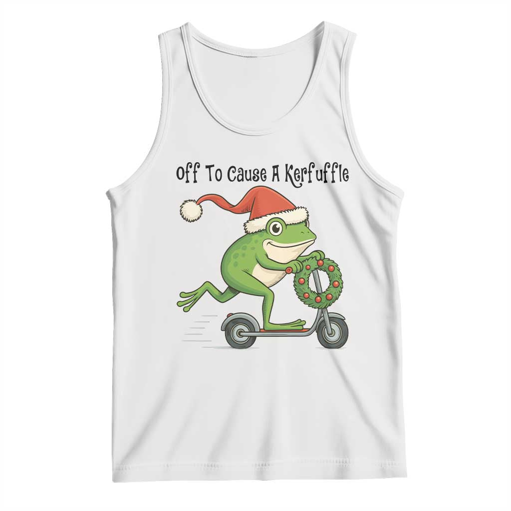Off To Cause A Kerfuffle Tank Top Funny Frog Christmas Meme Weirdcore - Wonder Print Shop