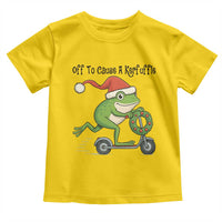 Off To Cause A Kerfuffle Toddler T Shirt Funny Frog Christmas Meme Weirdcore - Wonder Print Shop