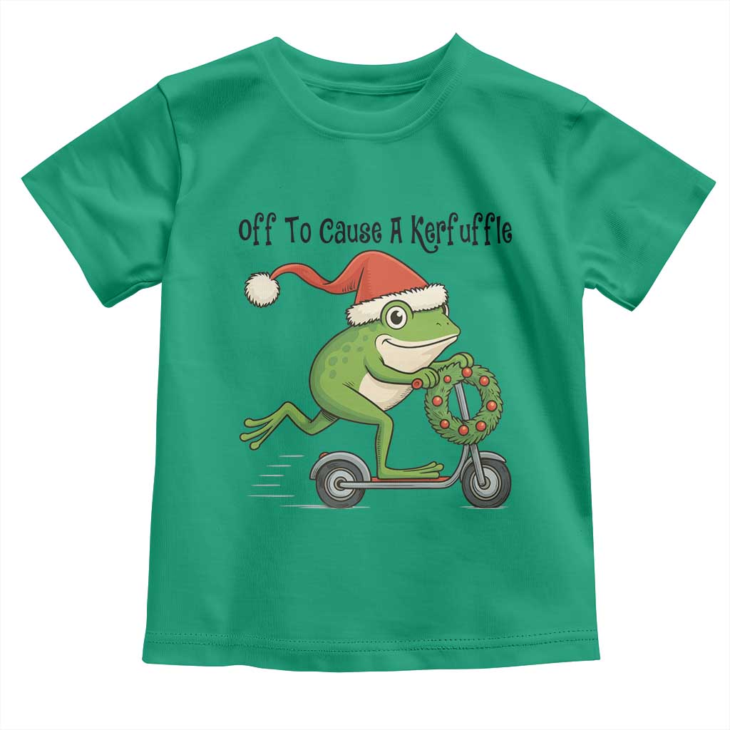 Off To Cause A Kerfuffle Toddler T Shirt Funny Frog Christmas Meme Weirdcore - Wonder Print Shop