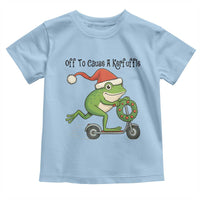 Off To Cause A Kerfuffle Toddler T Shirt Funny Frog Christmas Meme Weirdcore - Wonder Print Shop