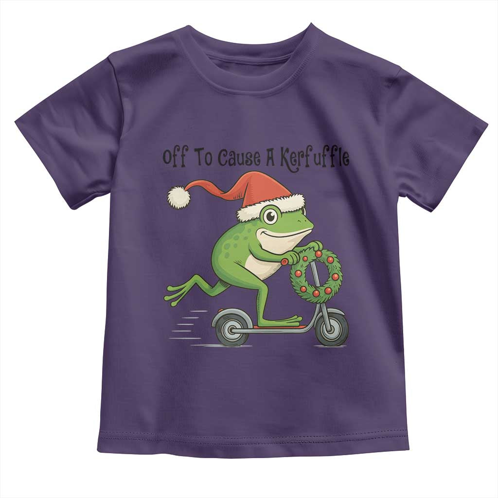 Off To Cause A Kerfuffle Toddler T Shirt Funny Frog Christmas Meme Weirdcore - Wonder Print Shop