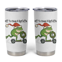 Off To Cause A Kerfuffle Tumbler Cup Funny Frog Christmas Meme Weirdcore - Wonder Print Shop