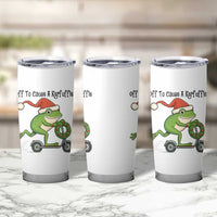 Off To Cause A Kerfuffle Tumbler Cup Funny Frog Christmas Meme Weirdcore - Wonder Print Shop