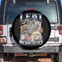 Funny Cat Meme Spare Tire Cover I Eat Microplastics - Wonder Print Shop