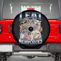 Funny Cat Meme Spare Tire Cover I Eat Microplastics - Wonder Print Shop