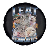 Funny Cat Meme Spare Tire Cover I Eat Microplastics - Wonder Print Shop