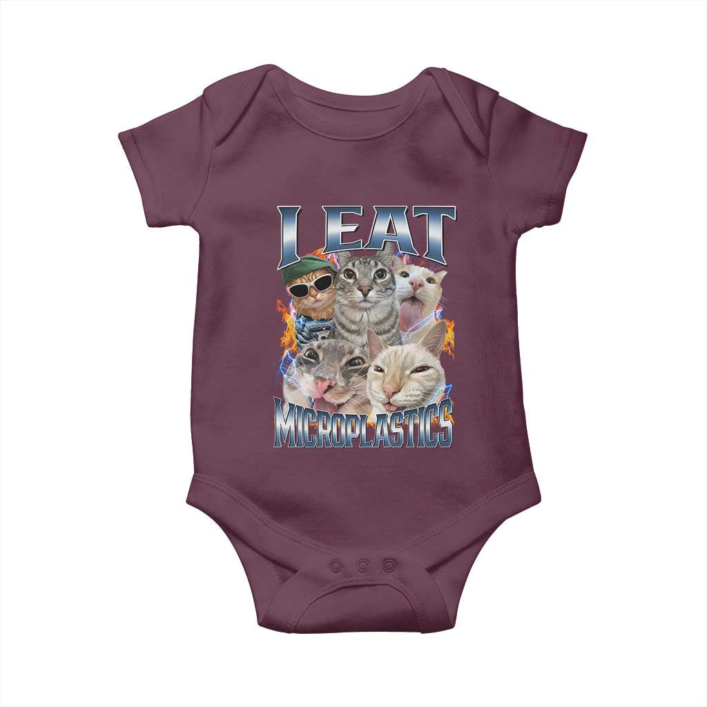 Funny Cat Meme Baby Onesie I Eat Microplastics - Wonder Print Shop