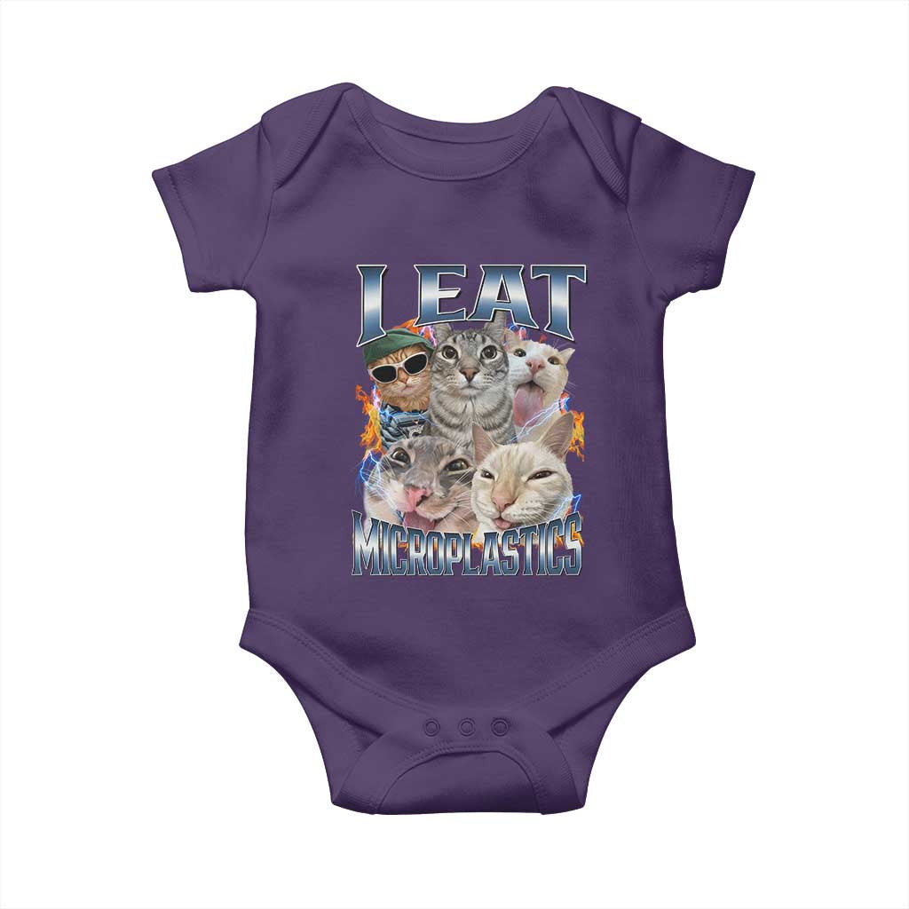 Funny Cat Meme Baby Onesie I Eat Microplastics - Wonder Print Shop