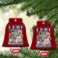 Funny Cat Meme Ceramic Ornament I Eat Microplastics - Wonder Print Shop