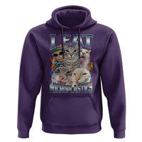 Funny Cat Meme Hoodie I Eat Microplastics - Wonder Print Shop