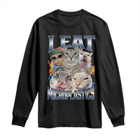 Funny Cat Meme Long Sleeve Shirt I Eat Microplastics - Wonder Print Shop