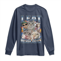 Funny Cat Meme Long Sleeve Shirt I Eat Microplastics - Wonder Print Shop