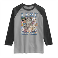 Funny Cat Meme Raglan Shirt I Eat Microplastics - Wonder Print Shop