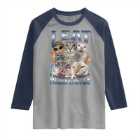 Funny Cat Meme Raglan Shirt I Eat Microplastics - Wonder Print Shop