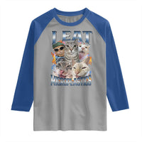 Funny Cat Meme Raglan Shirt I Eat Microplastics - Wonder Print Shop