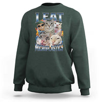 Funny Cat Meme Sweatshirt I Eat Microplastics - Wonder Print Shop