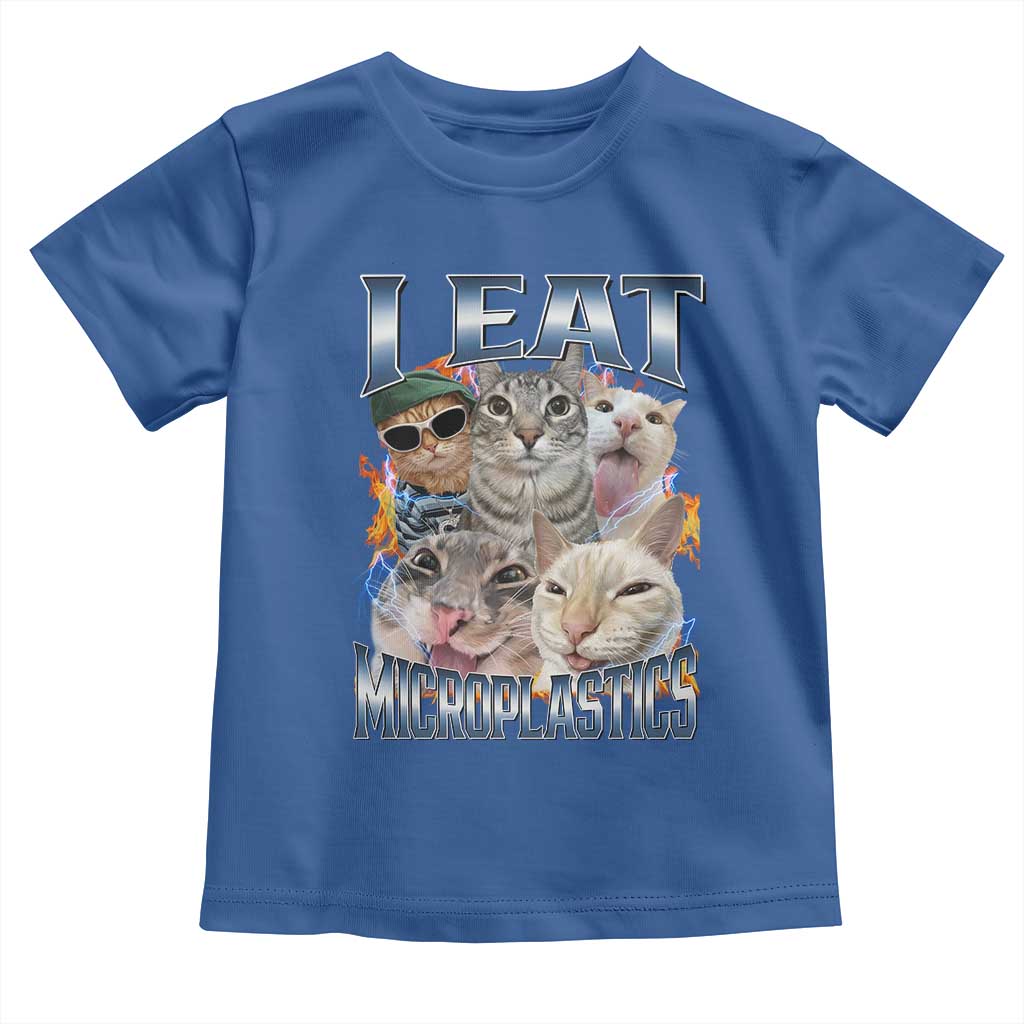 Funny Cat Meme Toddler T Shirt I Eat Microplastics - Wonder Print Shop