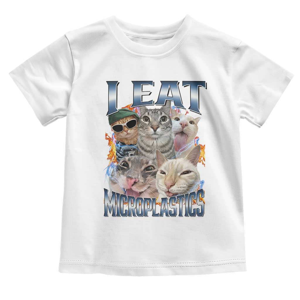 Funny Cat Meme Toddler T Shirt I Eat Microplastics - Wonder Print Shop