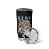 Funny Cat Meme Tumbler Cup I Eat Microplastics - Wonder Print Shop
