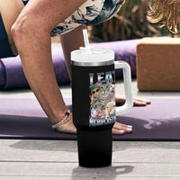 Funny Cat Meme Tumbler With Handle I Eat Microplastics - Wonder Print Shop