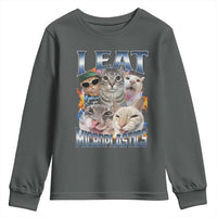 Funny Cat Meme Youth Sweatshirt I Eat Microplastics - Wonder Print Shop