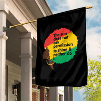 Black Woman Empowerment Garden Flag The Sun Does Not Ask Permission To Shine - Wonder Print Shop