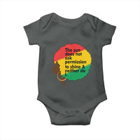 Black Woman Empowerment Baby Onesie The Sun Does Not Ask Permission To Shine - Wonder Print Shop